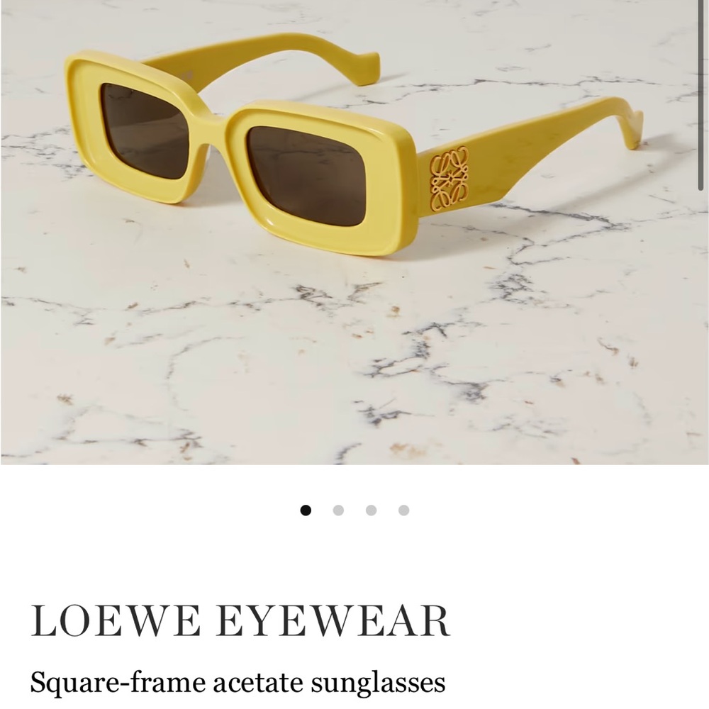 Loewe Bold Yellow Sunglasses with Retro Square Frames